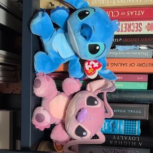 TY Blue and Pink Stuffed Animals